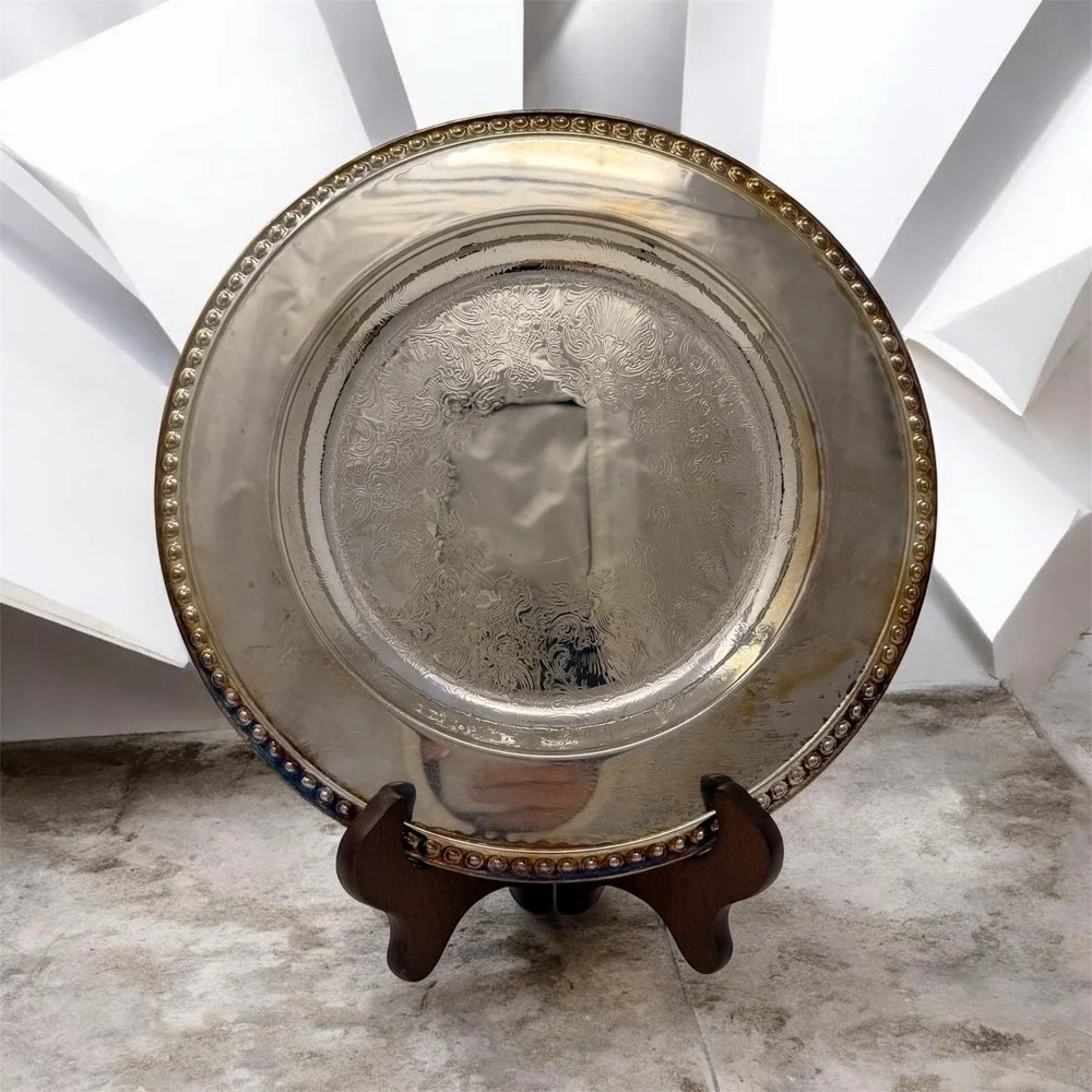 Vintage Wm. Rogers IS Silverplate Serving Tray 10